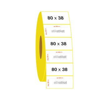 80x38 PP Opak Etiket