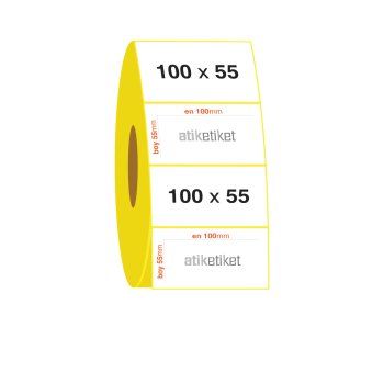 100x55 PP Şeffaf Etiket