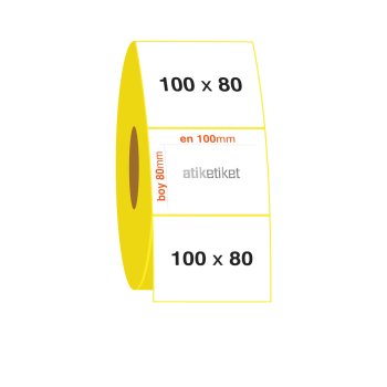 100x80 PP Şeffaf Etiket