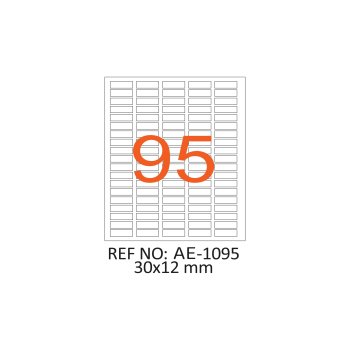 30 x 12 mm Lazer Etiket AE-1095