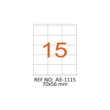 70 x 56 mm Lazer Etiket AE-1115