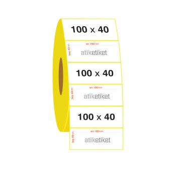 100x40 PP Şeffaf Etiket