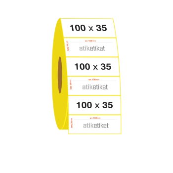 100x35 PP Şeffaf Etiket