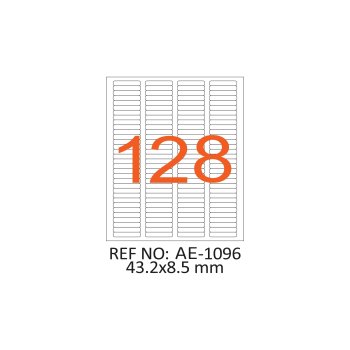 43.2 x 8.5 mm Lazer Etiket AE-1096
