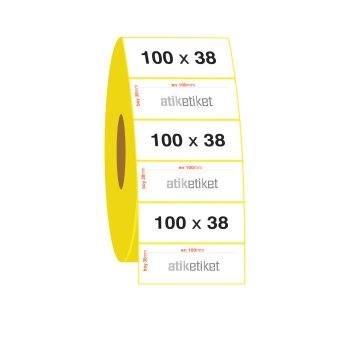 100x38 PP Opak Etiket