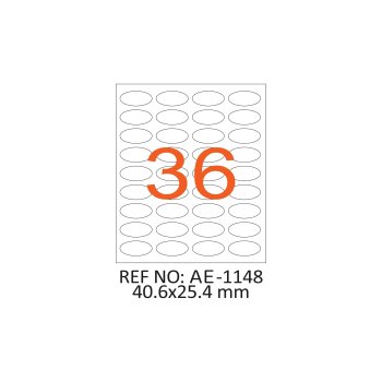40.6 x 25.4 mm Lazer Etiket AE-1148